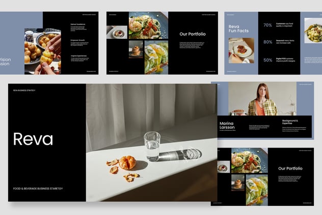 餐饮商业运营介绍展示PPT模板 - 顶尖PPT