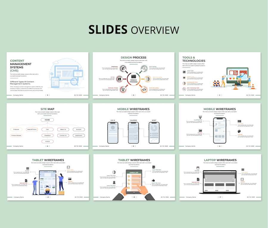 网站提案创意展示PPT模板 - 顶尖PPT