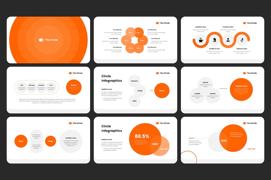 创意商务圆形多用途keynote模板 - 顶尖PPT