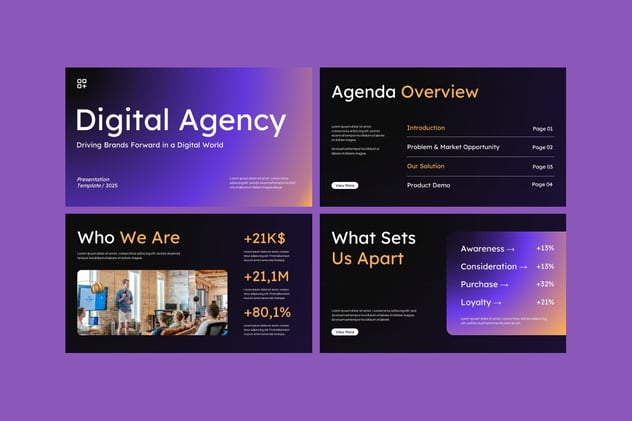 数字营销代理公司服务方案推广PPT模板 - 顶尖PPT