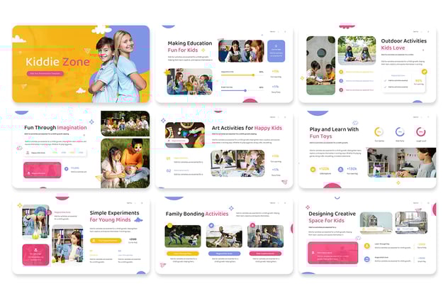 儿童教育培训亲子互动keynote模板 - 顶尖PPT