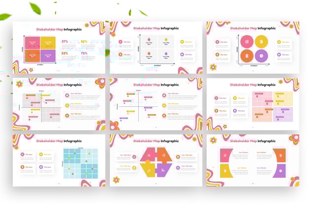 利益相关者地图信息图形keynote模板 - 顶尖PPT
