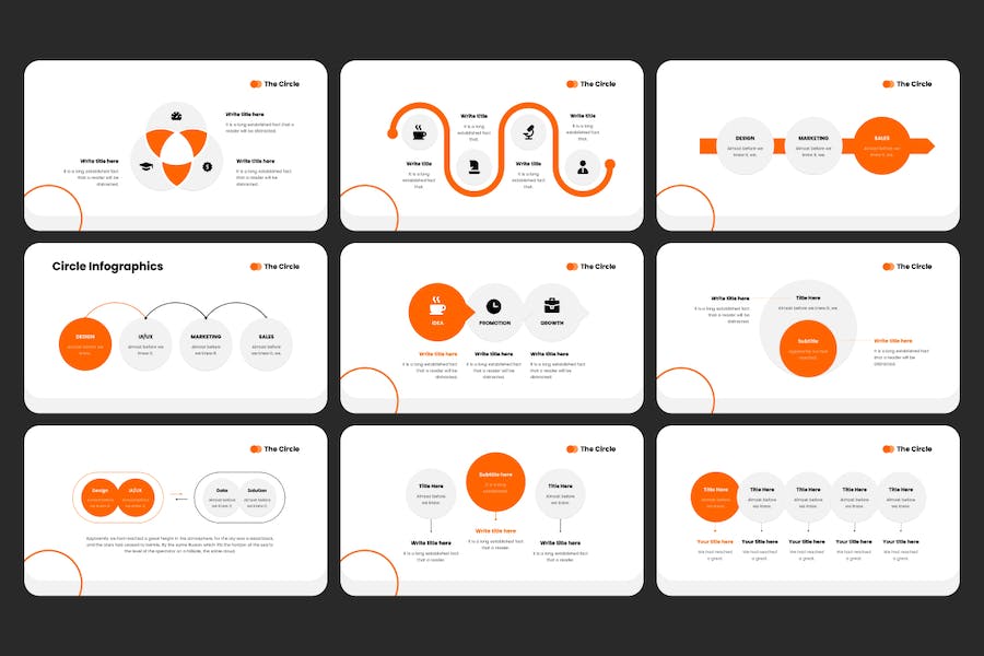 创意商务圆形多用途keynote模板 - 顶尖PPT