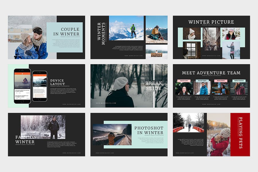 冬季主题活动宣传推广PPT模板 - 顶尖PPT