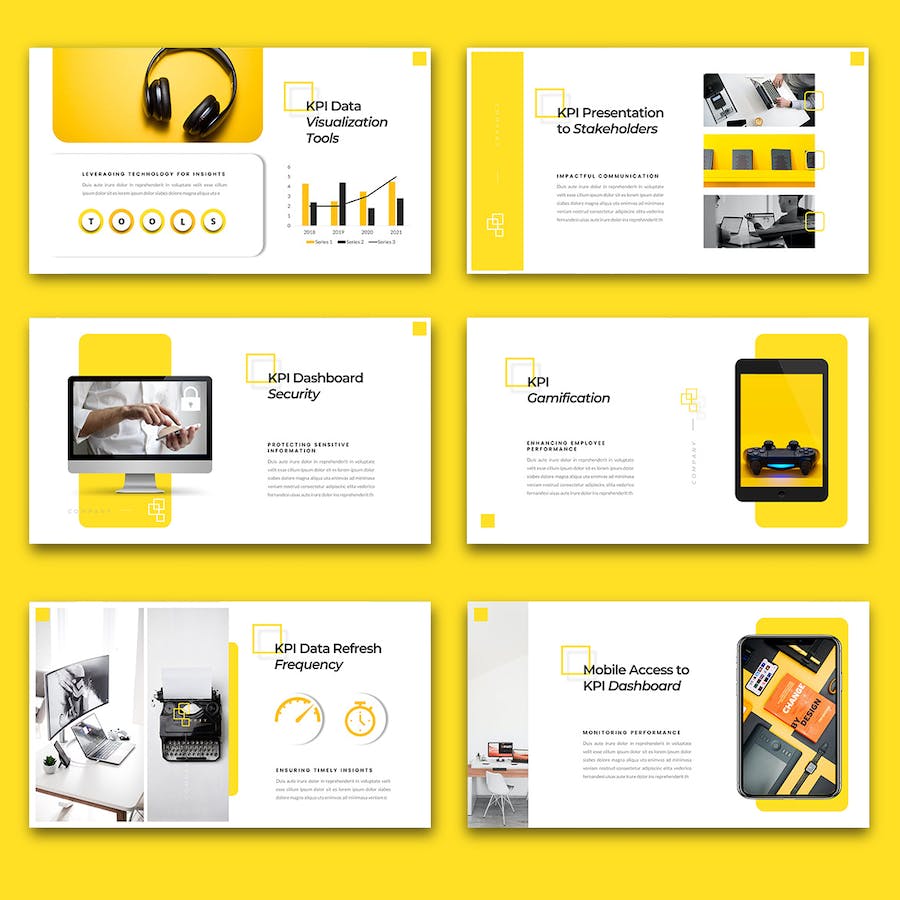 KPI性能指标业绩评估Keynote模板 - 顶尖PPT