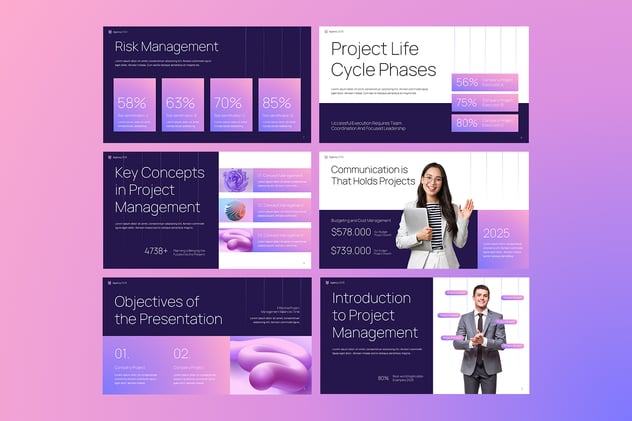 项目管理商业会议PPT模板 - 顶尖PPT