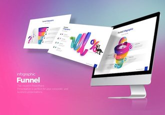 创意彩色渐变多种样式漏斗图形PPT模板 - 顶尖PPT