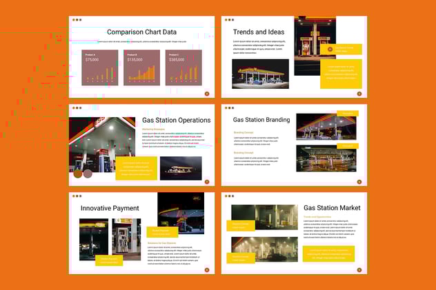 汽车加油站项目规划年度报告PPT模板 - 顶尖PPT