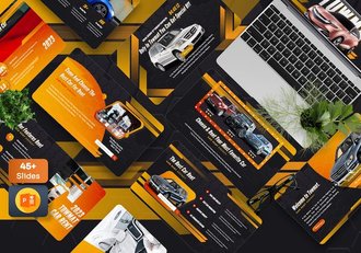 汽车租赁公司PPT模板 - 顶尖PPT