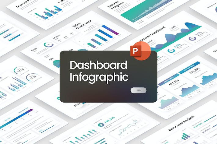 KPI数据图形图表PPT模板 - 顶尖PPT