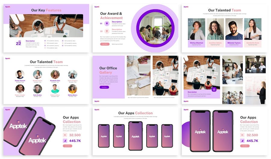 App手机应用程序展示项目合作PPT模板 - 顶尖PPT