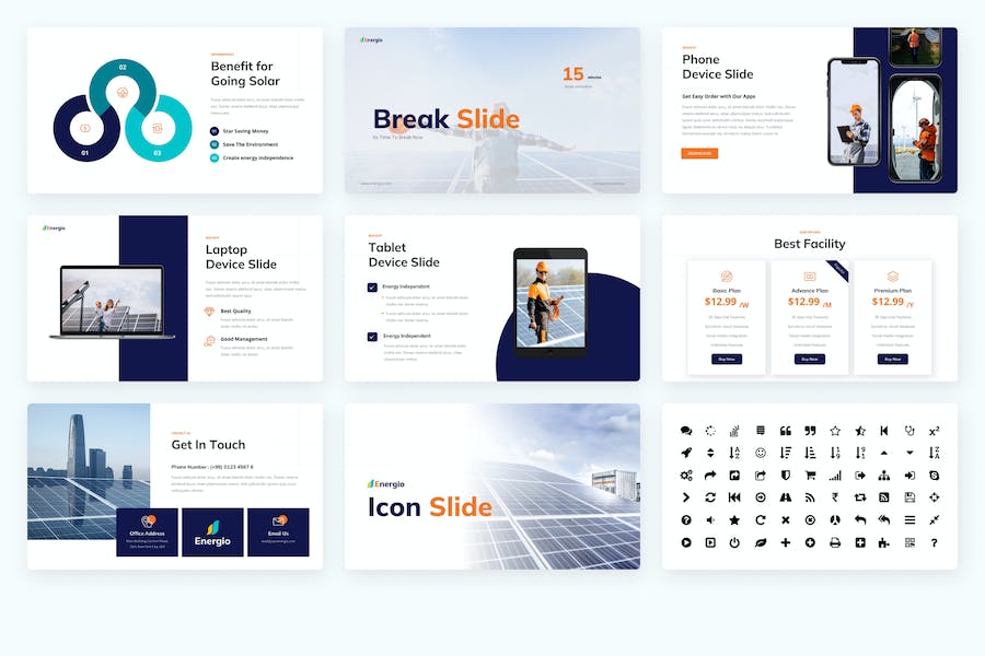 可再生能源太阳能发电PPT模板 - 顶尖PPT