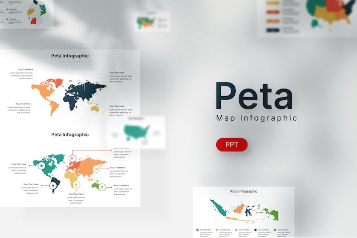 动物保护组织全球分布图展示PPT模板 - 顶尖PPT