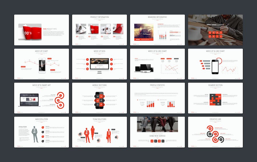 创意商务风格企业通用数据图形PPT模板 - 顶尖PPT