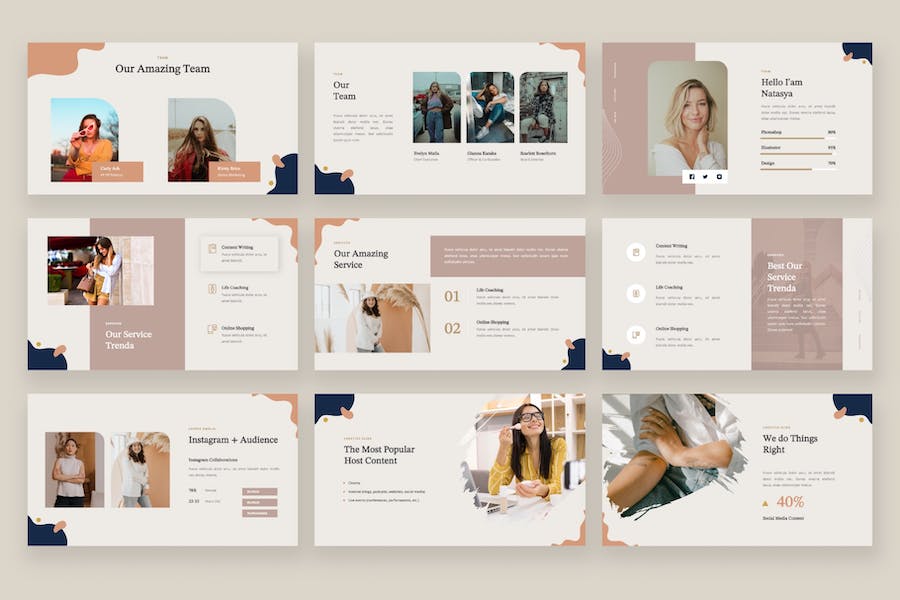 行业趋势与网红影响力keynote演示模板 - 顶尖PPT