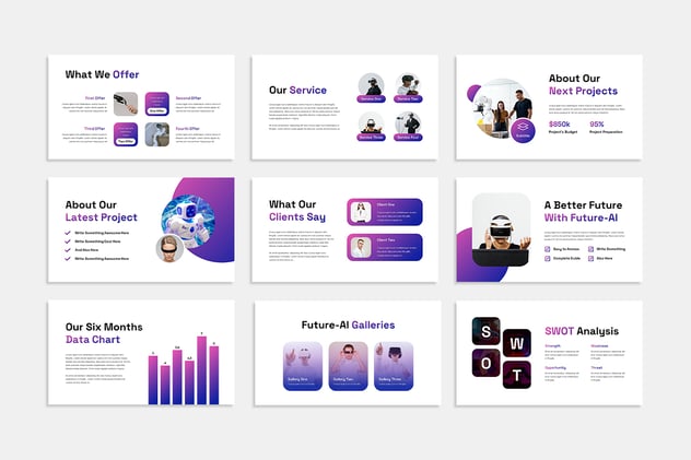 未来AI人工智能PowerPoint模板 - 顶尖PPT