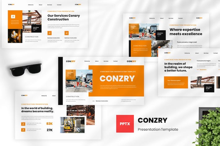 建筑施工项目管理推进展示PPT模板 - 顶尖PPT