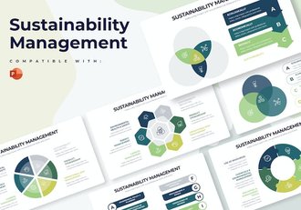 企业可持续发展战略管理信息图形PPT模板 - 顶尖PPT
