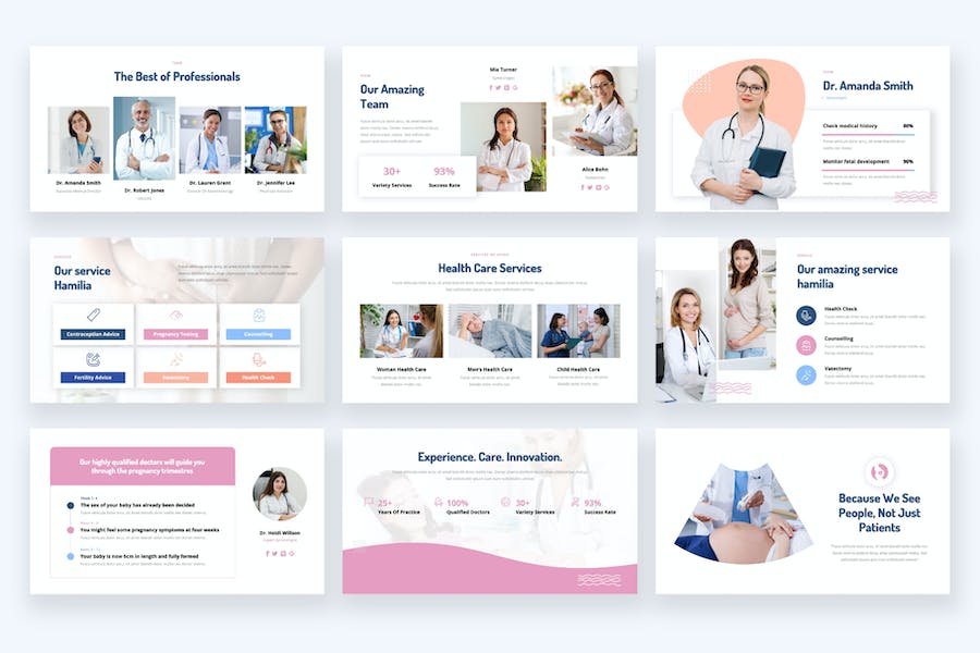 医学检查孕期健康产检知识科普PPT模板 - 顶尖PPT