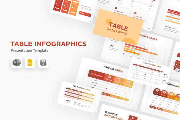 表格数据可视化演示PPT模板 - 顶尖PPT