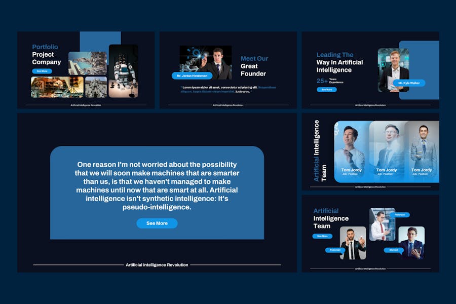 人工智能技术发展PPT模板 - 顶尖PPT