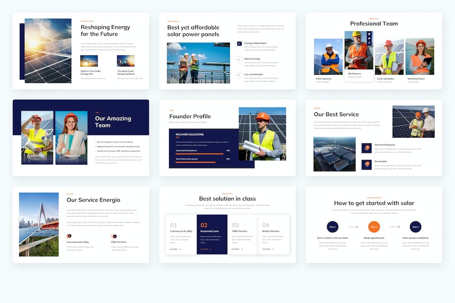 可再生能源太阳能发电PPT模板 - 顶尖PPT