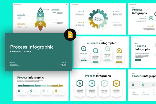 可视化流程步骤信息图形PPT模板 - 顶尖PPT