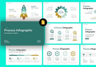 可视化流程步骤信息图形PPT模板 - 顶尖PPT