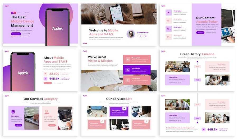 App手机应用程序展示项目合作PPT模板 - 顶尖PPT