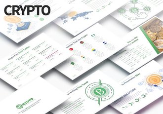 加密货币比特币概念图形PPT模板 - 顶尖PPT