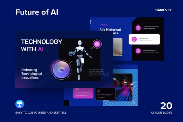 人工智能AI科技未来keynote模板 - 顶尖PPT