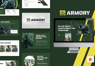 军火库军事教育军事作战数据分析武器展示PPT模板 - 顶尖PPT