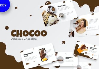巧克力甜品食品品牌宣传Keynote模板 - 顶尖PPT