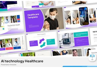 AI医疗保健人工智能keynote模板 - 顶尖PPT