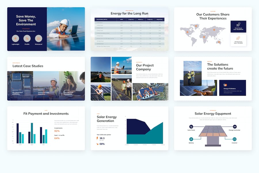 可再生能源太阳能发电PPT模板 - 顶尖PPT