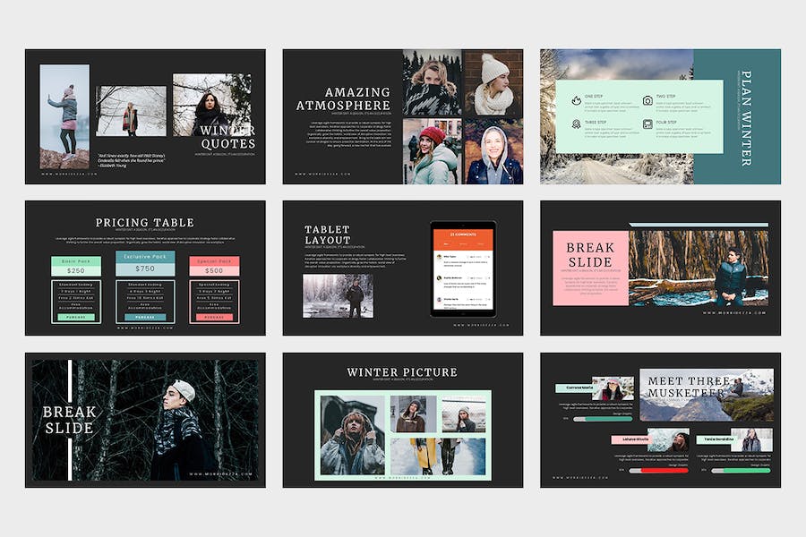 冬季主题活动宣传推广PPT模板 - 顶尖PPT