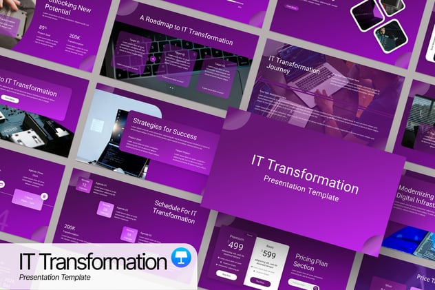 IT技术AI人工智能keynote模板 - 顶尖PPT