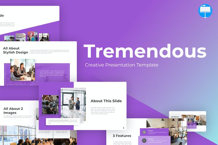 紫色创意教育教学keynote模板 - 顶尖PPT