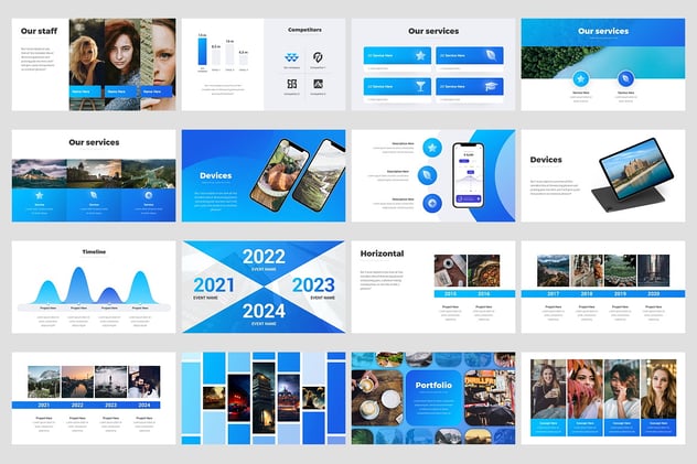 专业商务汇报信息图表提案PPT模板 - 顶尖PPT