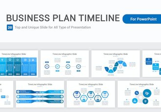 简洁业务计划时间表图形PPT模板 - 顶尖PPT