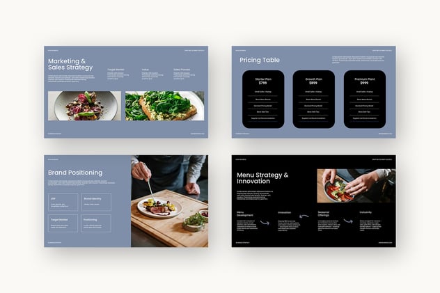 餐饮商业运营介绍展示PPT模板 - 顶尖PPT