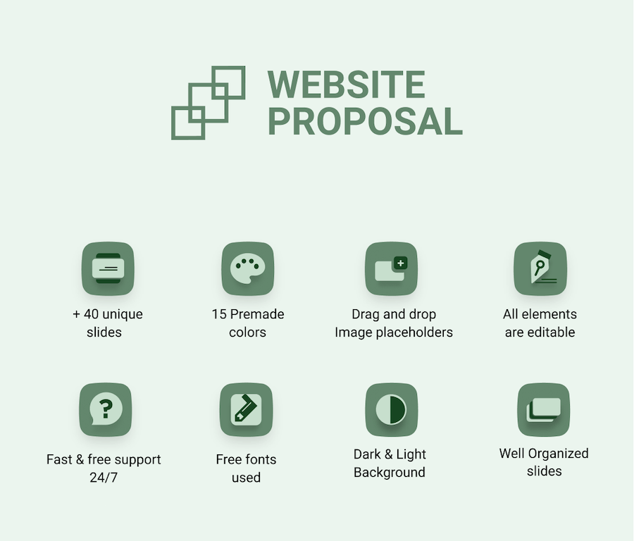 网站提案创意展示PPT模板 - 顶尖PPT