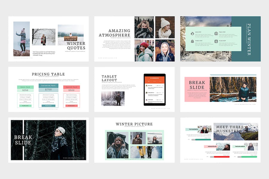 冬季主题活动宣传推广PPT模板 - 顶尖PPT