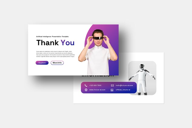 未来AI人工智能PowerPoint模板 - 顶尖PPT