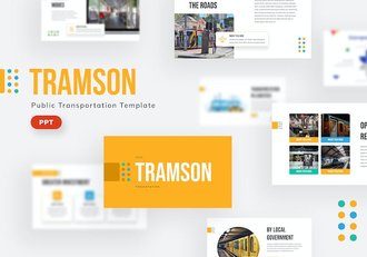 简约大气城市交通展示交通数据分析PPT模板 - 顶尖PPT