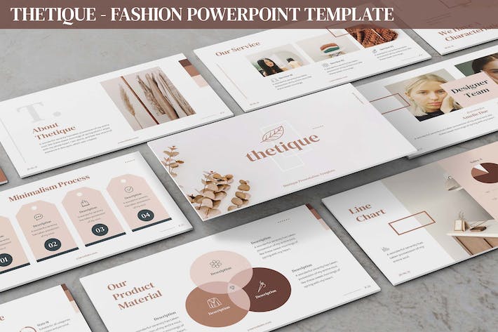 精美时尚杂志风摄影展女性产品展示多用途PPT模板 - 顶尖PPT