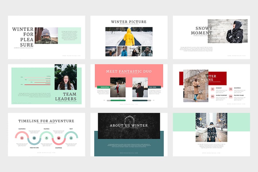 冬季主题活动宣传推广PPT模板 - 顶尖PPT