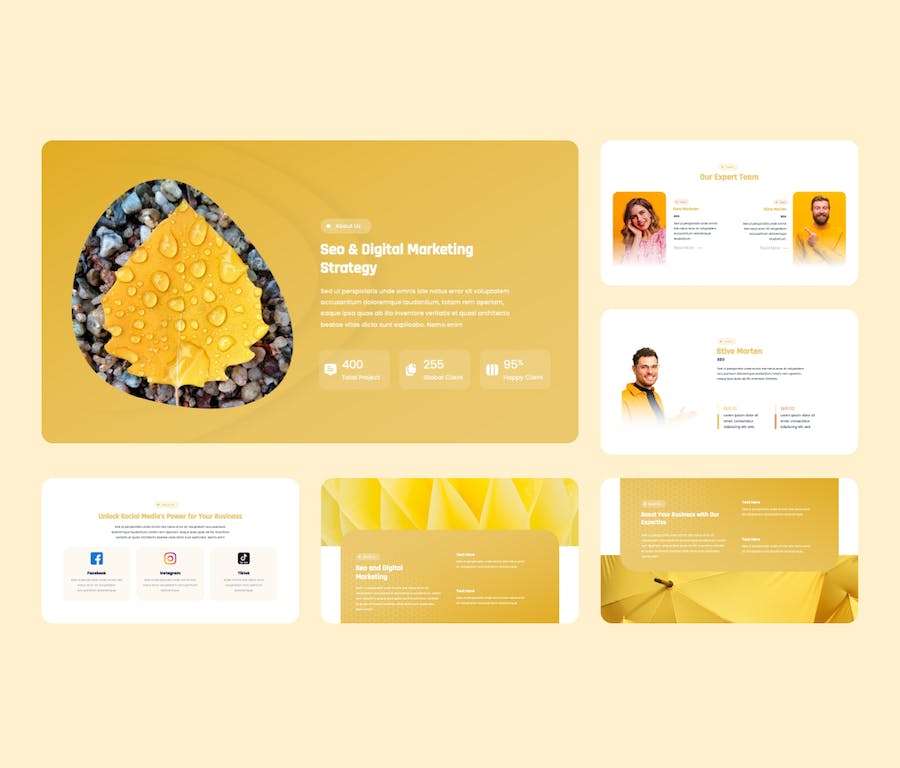 SEO及数字营销业务PPT模板 - 顶尖PPT