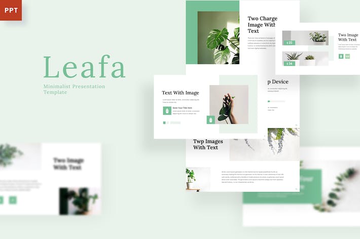 极简风格清新自然展示PPT模板 - 顶尖PPT