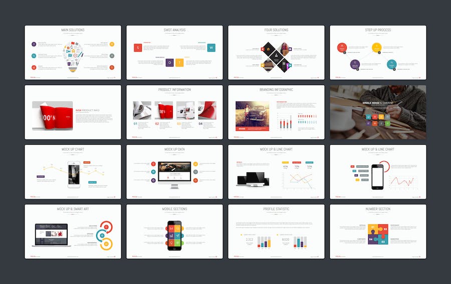创意商务风格企业通用数据图形PPT模板 - 顶尖PPT